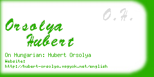 orsolya hubert business card